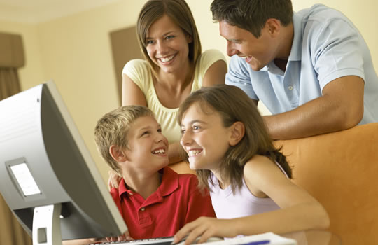 Playing Games Online with children