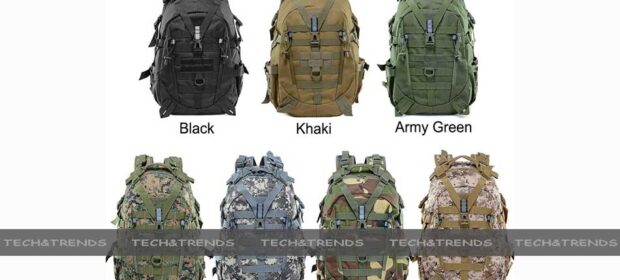 Close-up view of ASMN Tactical Digital Camo Travel Backpack