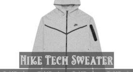 Close-up detail of Nike Tech Sweater fabric