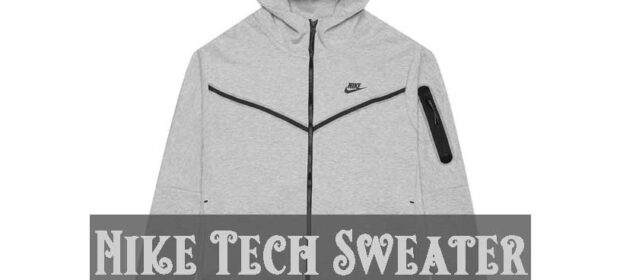 Close-up detail of Nike Tech Sweater fabric